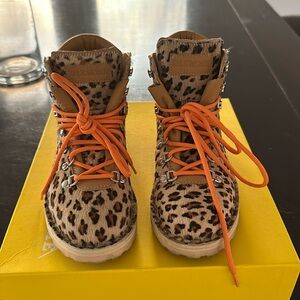 Diemme leopard orint calf hair ankle boot